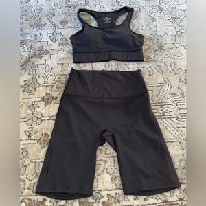 Zenana Biker Shorts And Sports Top